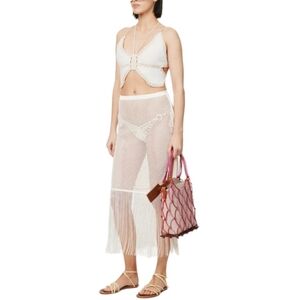 My Beachy Side Camelia Maxi Skirt, Size Large, White, NWT